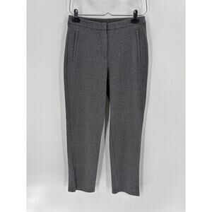 Lululemon On The Move Pants Ponte Womens 4 Gray Zipped Pockets Logo Stretchy